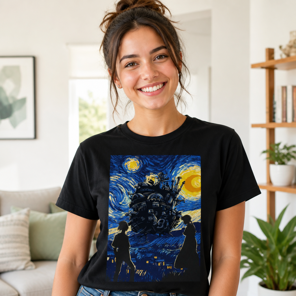 Starry Night Moving Castle T-Shirt
