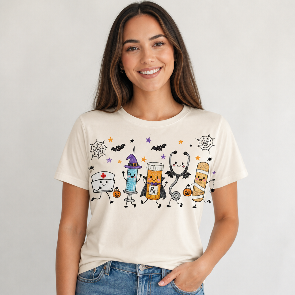 Cute Halloween Nurse T-Shirt, Spooky Nurse
