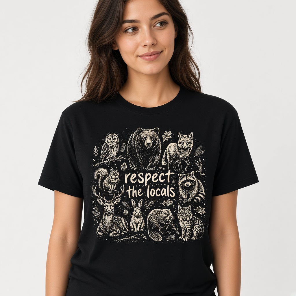Respect the Locals Woodland Animals T-Shirt