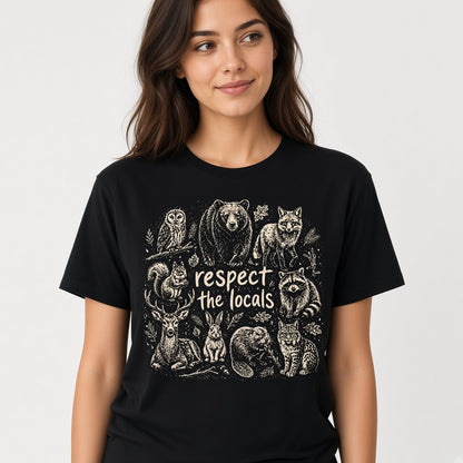 Respect the Locals Woodland Animals T-Shirt