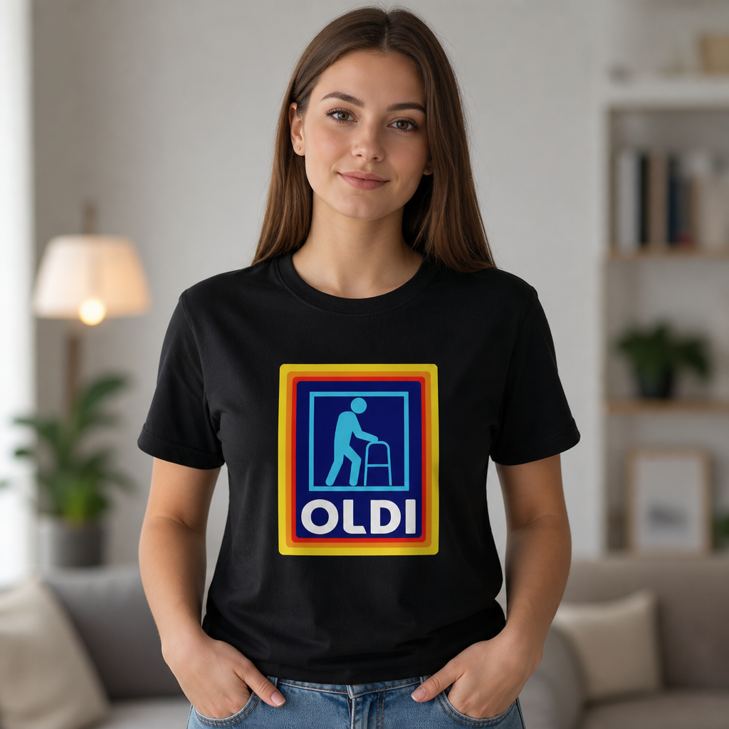 Funny OLDI Store Parody T-Shirt
