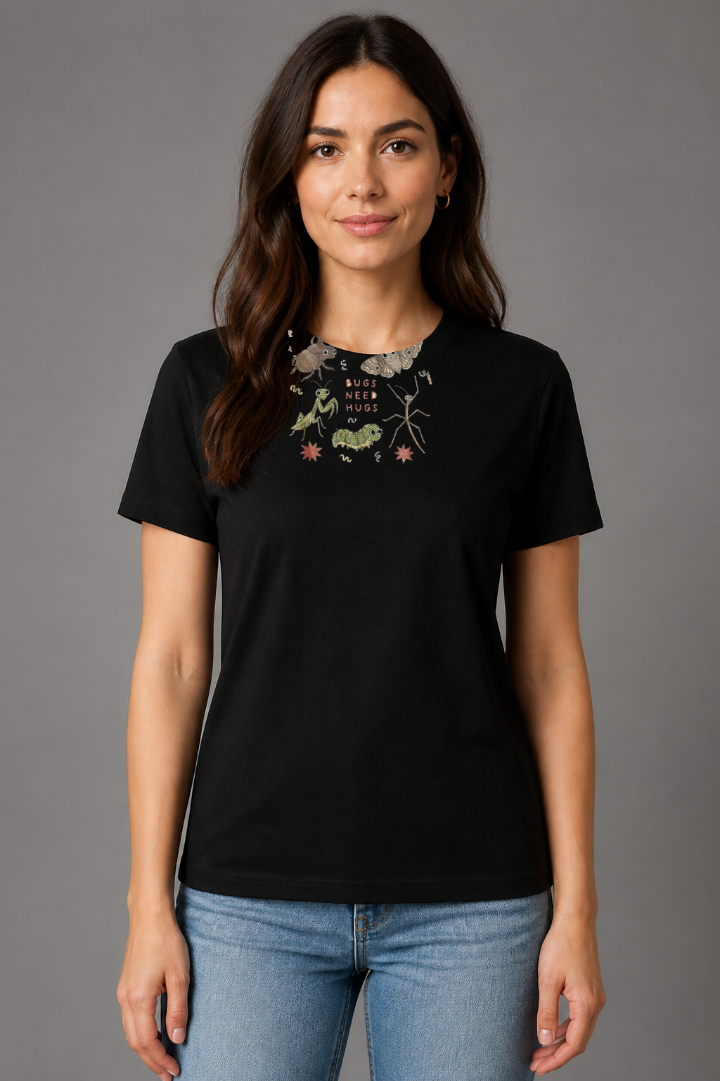Cute T-Shirt With Insect Friends Bugs Need Hugs Funny T-Shirt