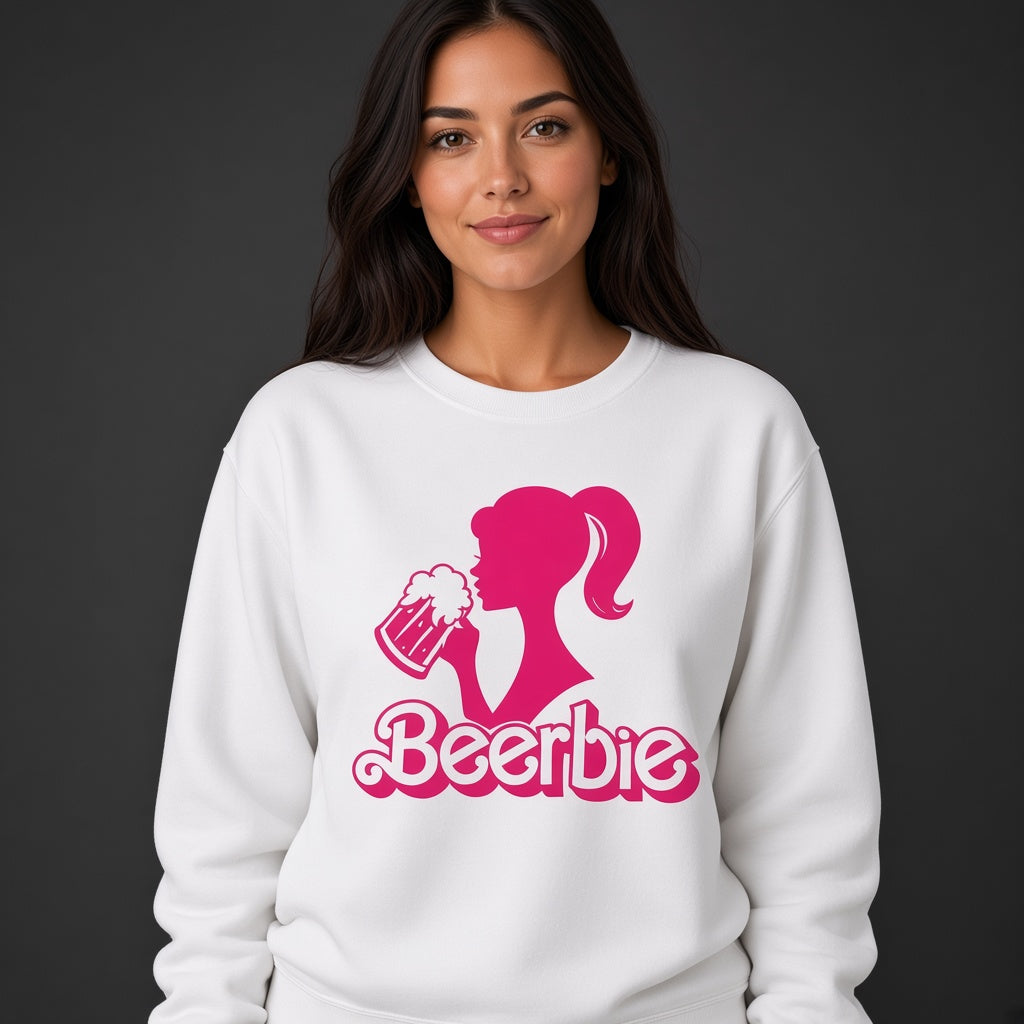 Beerbies Funny Pink Beer Sweatshirt