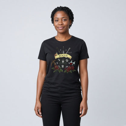 Rogue Dice Crest T-Shirt for D&D Players