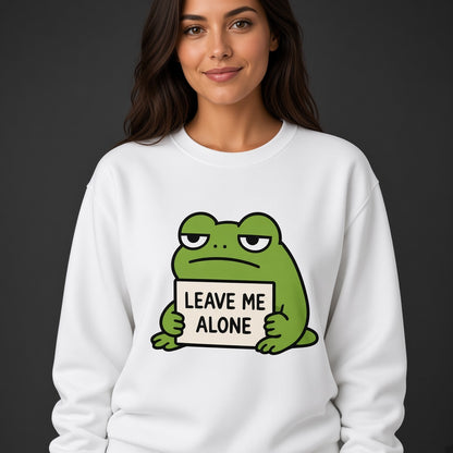 Leave Me Alone Funny Frog Sweatshirt