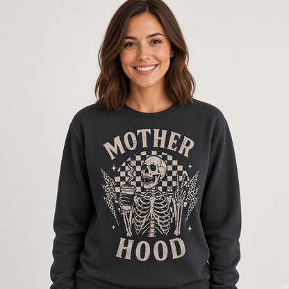 Mother Hood Funny Skeleton Sweatshirt for Moms