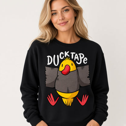 Sweatshirt with a Funny Duck Tape Print