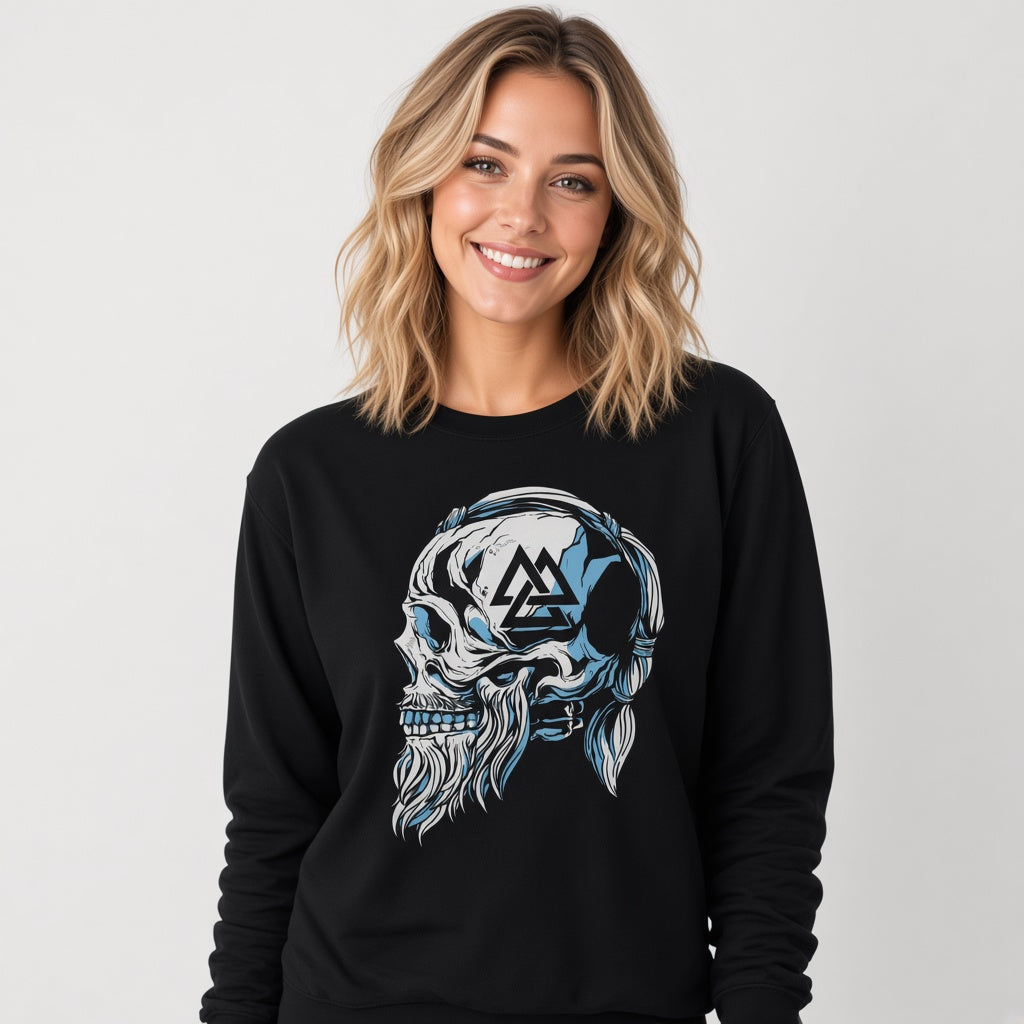 Viking skull sweatshirt, funny sweatshirt, graphic shirts, unisex tshirt, printed sweatshirt