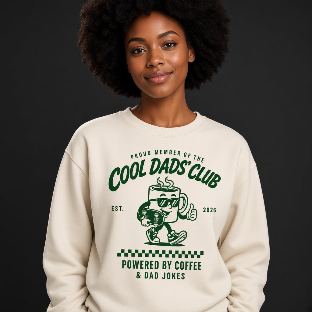 Cool Dads Club Coffee Sweatshirt, Funny Gift for Husband