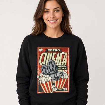Retro cinema poster Sweatshirt, Funny Unisex sweatshirt