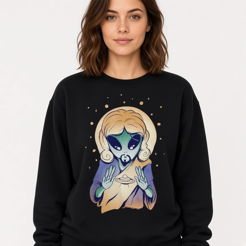 sweatshirt Alien Jesus