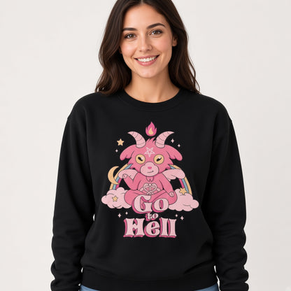 Go to hell sweatshirt, funny sweatshirt, graphic shirts, unisex tshirt, printed sweatshirt