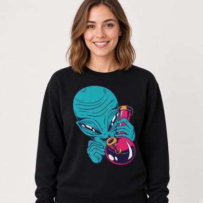 sweatshirt Alien with a flask