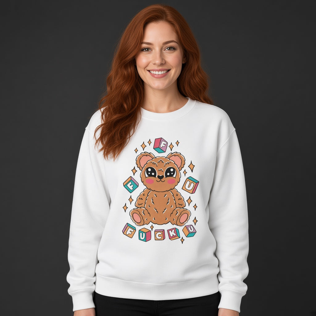 FFU bear sweatshirt, funny sweatshirt, graphic shirts, unisex tshirt, printed sweatshirt