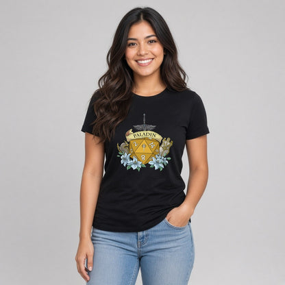Paladin Dice Crest T-Shirt for D&D Players