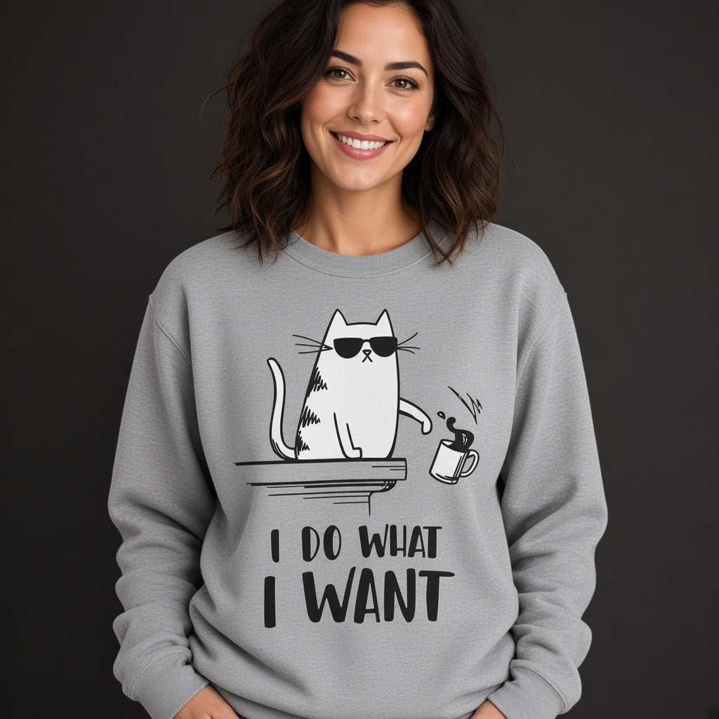 Cat I Do What I Want Funny Sweatshirt, Funny Unisex sweatshirt