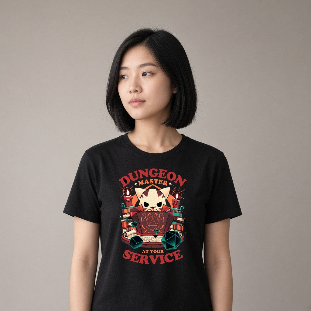 Dungeon Master Cat T-Shirt for D&D Players
