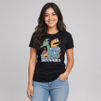 Dungeons and Dinosaurs Funny T-Shirt