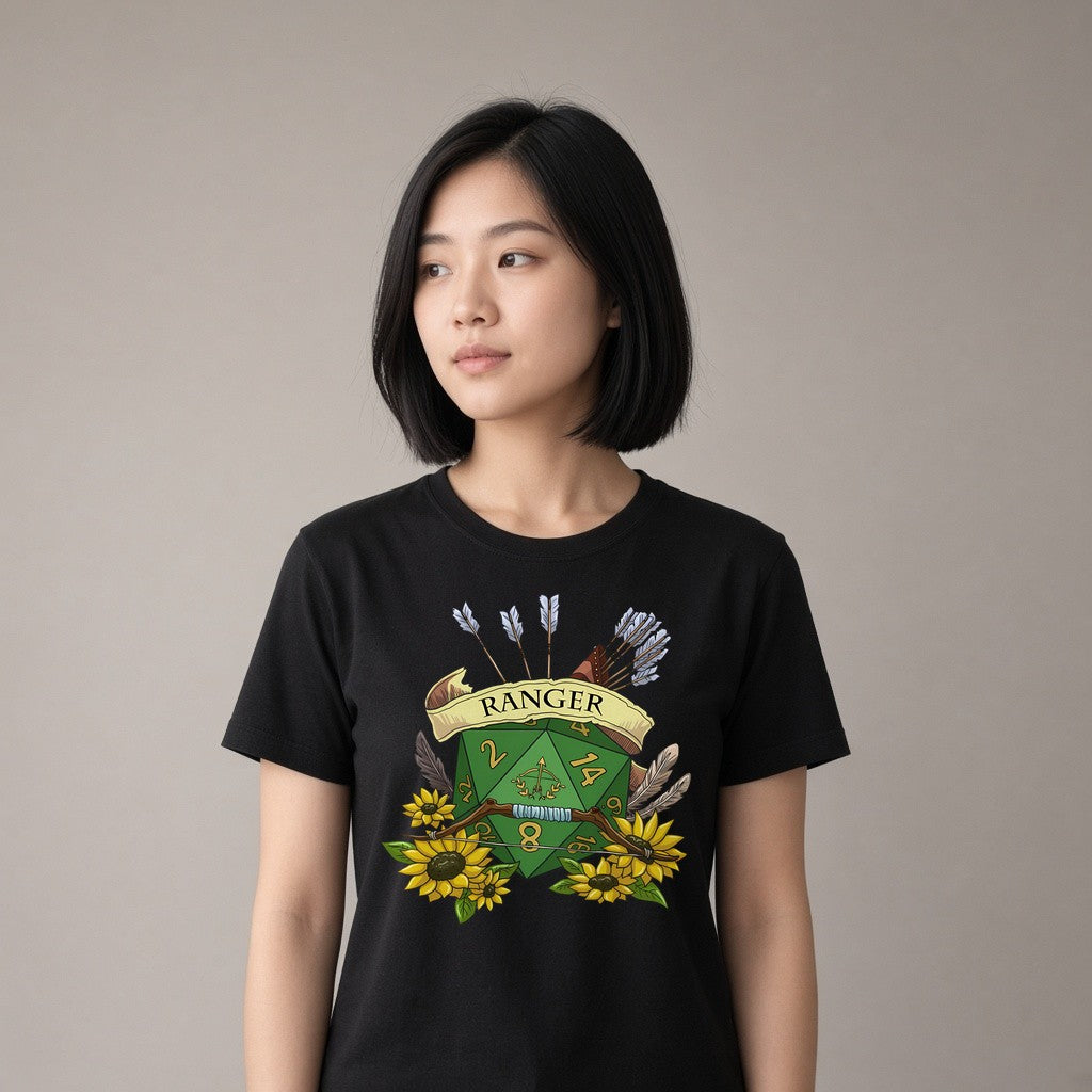 Ranger Dice Crest T-Shirt for D&D Players