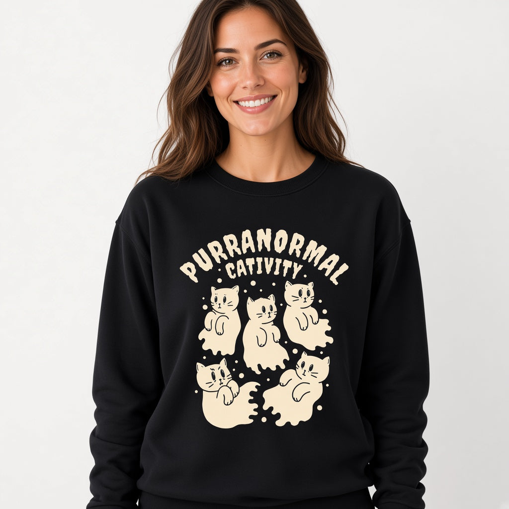 Purranormal Cativity sweatshirt, funny sweatshirt, graphic shirts, unisex tshirt, printed sweatshirt