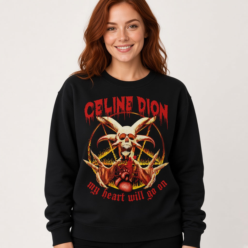 Funny Celine Dion Horror Parody Sweatshirt