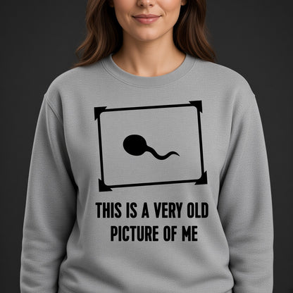 This Is a Very Old Picture of Me Men's Funny Biology Joke Graphic Sweatshirt