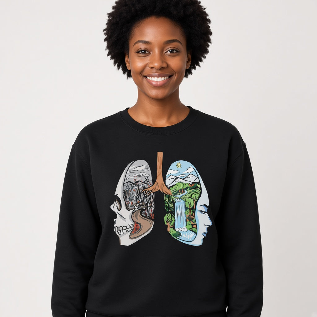 Lungs sweatshirt, funny sweatshirt, graphic shirts, unisex tshirt, printed sweatshirt