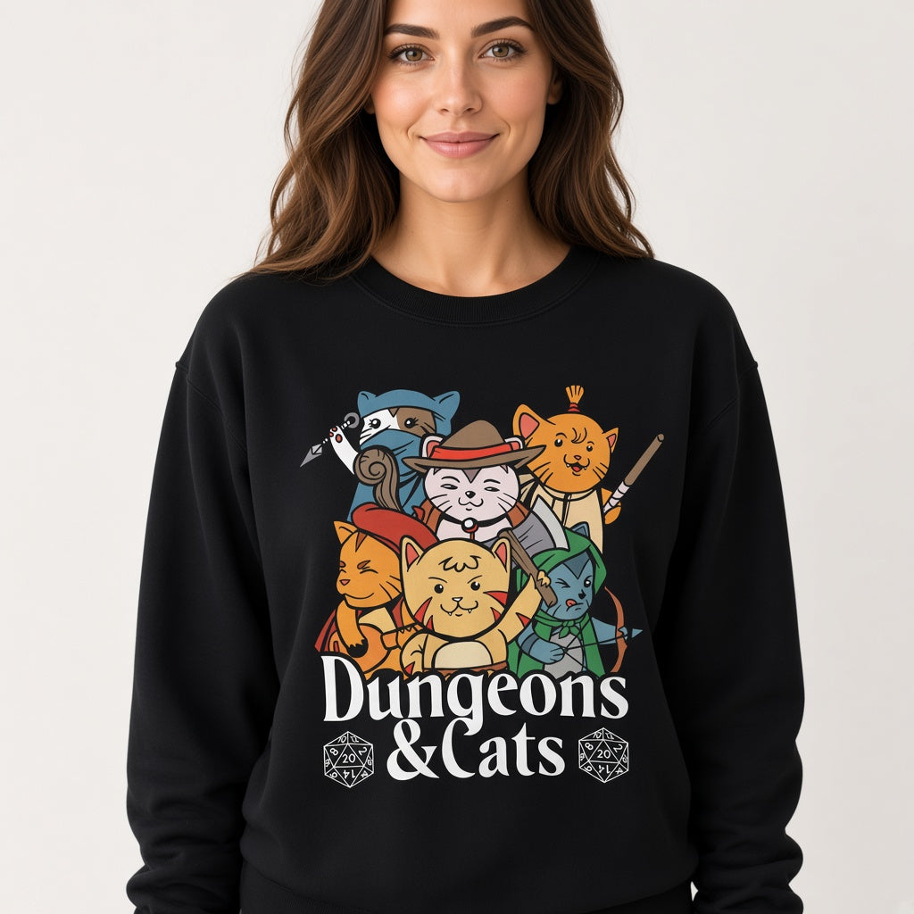 Dungeons and cats Sweatshirt, Unisex sweatshirt