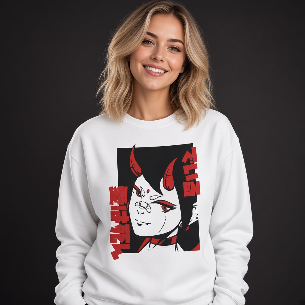 Vampire girl sweatshirt, funny sweatshirt, graphic shirts, Anime unisex tshirt