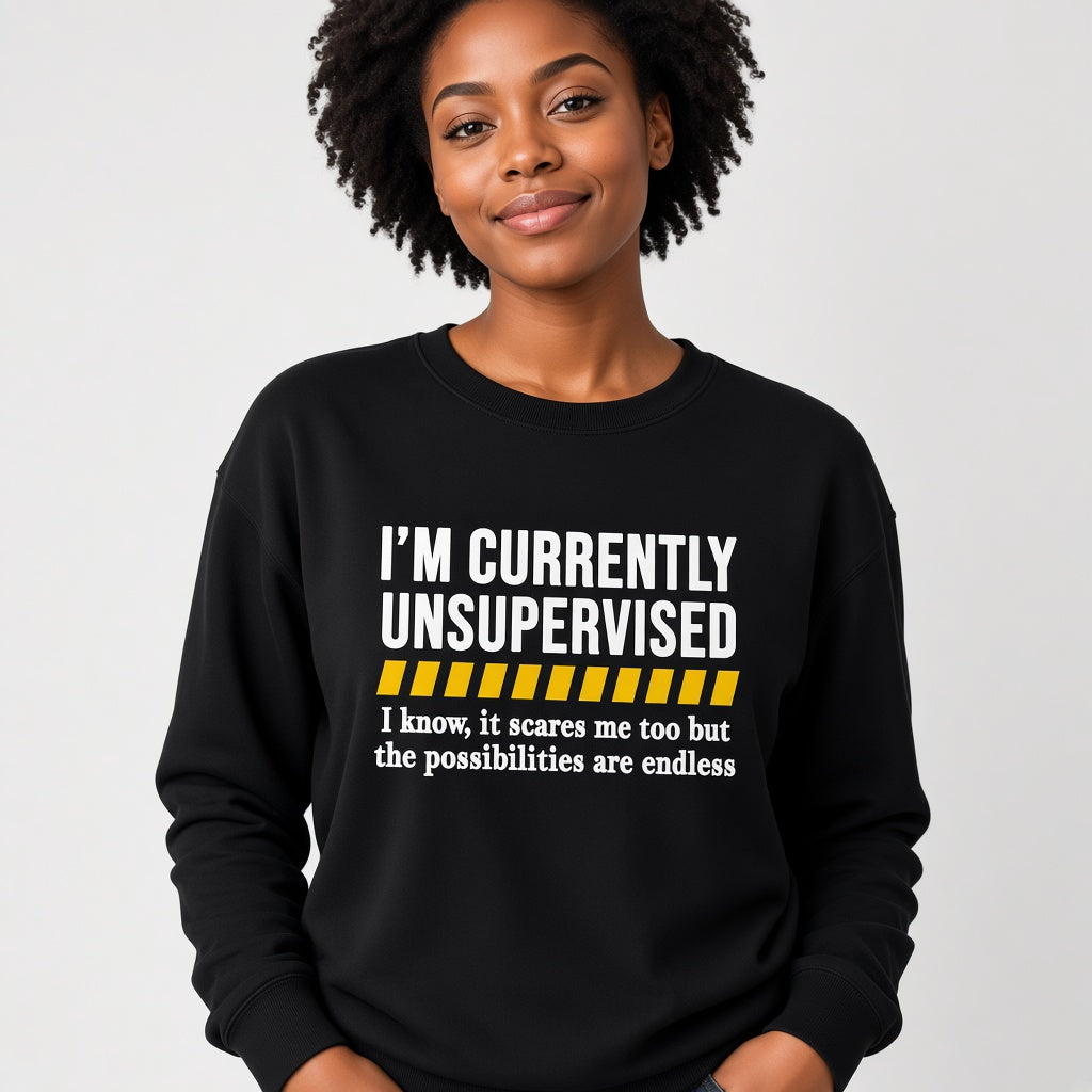 I'm Currently Unsupervised Funny Sweatshirt