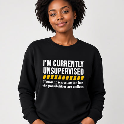 I'm Currently Unsupervised Funny Sweatshirt