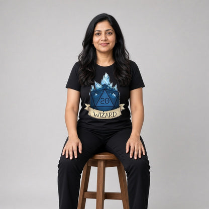 Wizard Class Dice T-Shirt for D&D Players