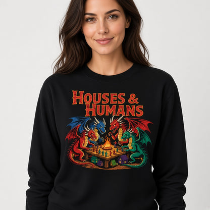 Houses and Humans D&D Gift Sweatshirt Dungeons and Dragons