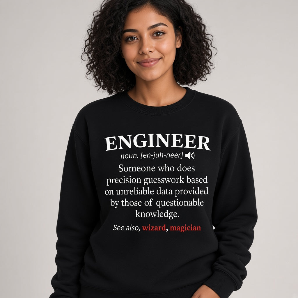 Engineer Definition Funny Dictionary Sweatshirt