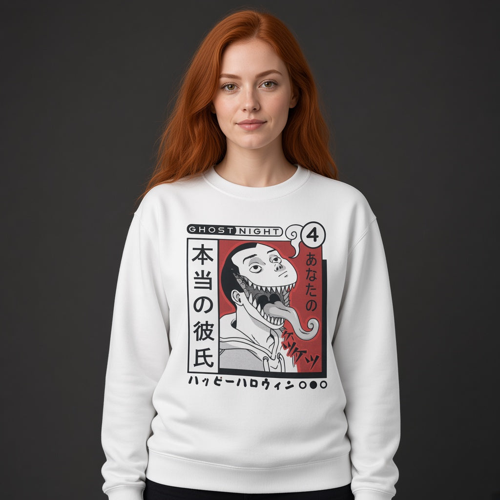 Ghost Night sweatshirt, funny sweatshirt, graphic shirts, Anime unisex tshirt