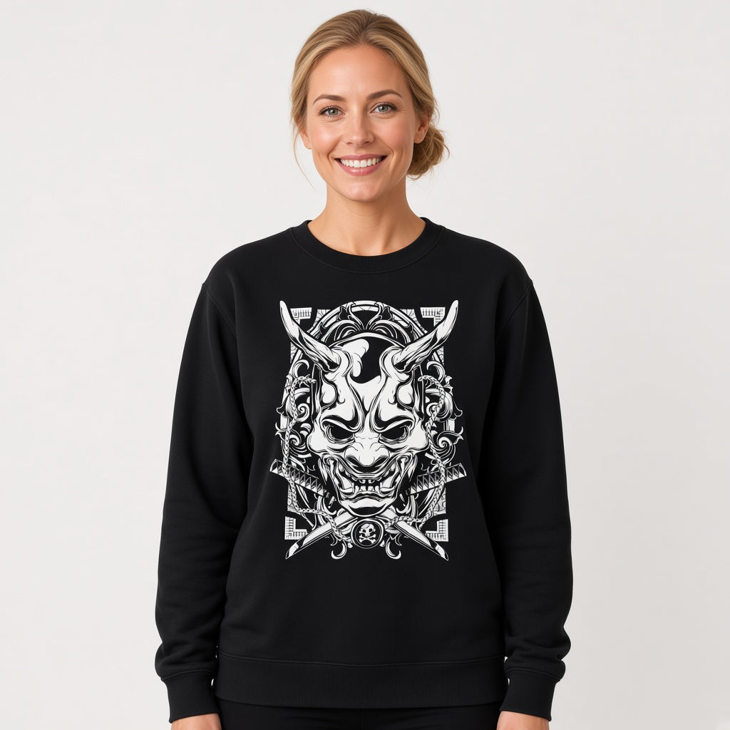 Anime white samurai mask sweatshirt, manga tshirt, anime clothing