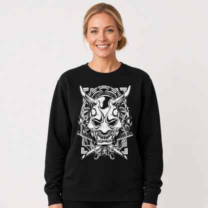 Anime white samurai mask sweatshirt, manga tshirt, anime clothing