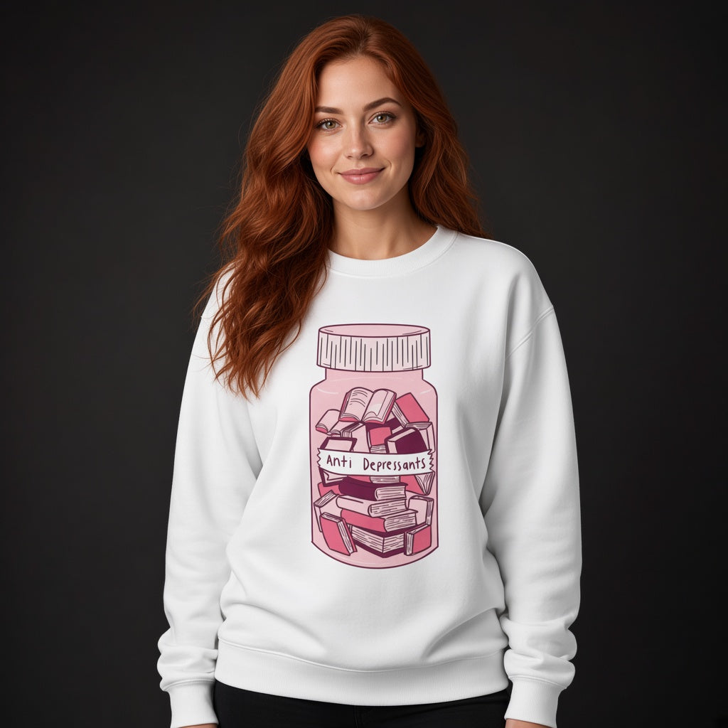 Books are the best antidepressant sweatshirt, funny sweatshirt, graphic shirts, unisex tshirt, printed sweatshirt