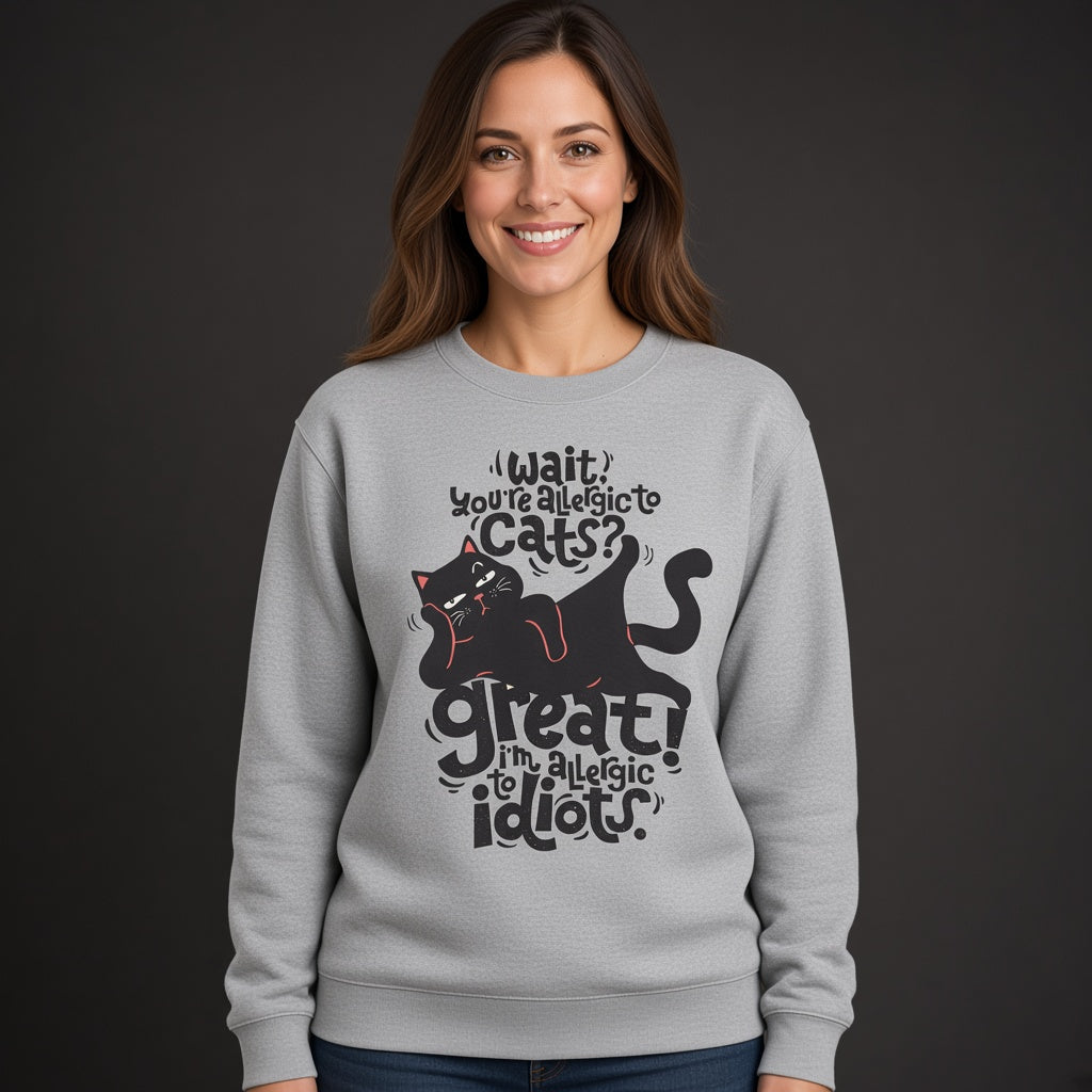 Cat Lover Sweatshirt, Funny Unisex sweatshirt