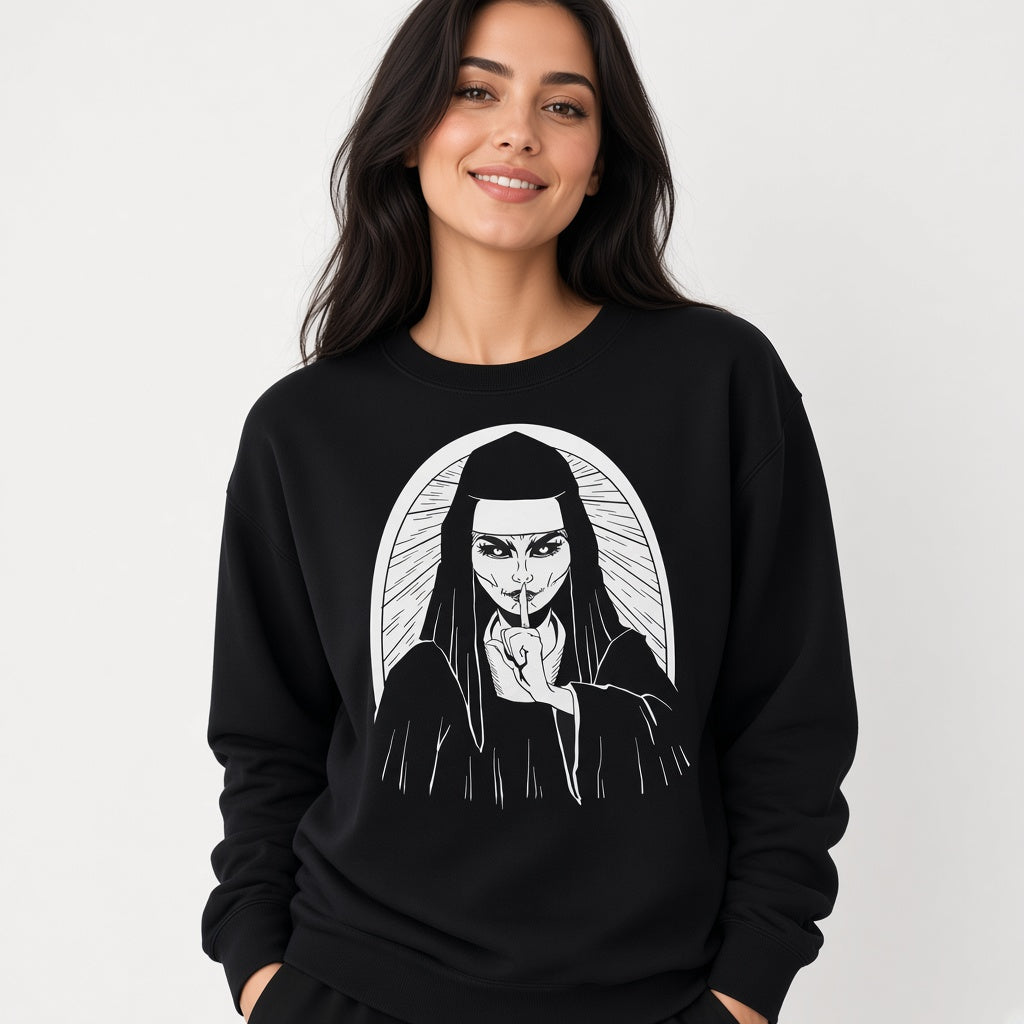 Nun sweatshirt, funny sweatshirt, graphic shirts, unisex tshirt, printed sweatshirt