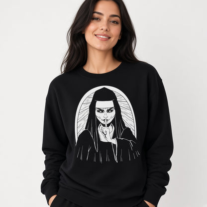 Nun sweatshirt, funny sweatshirt, graphic shirts, unisex tshirt, printed sweatshirt