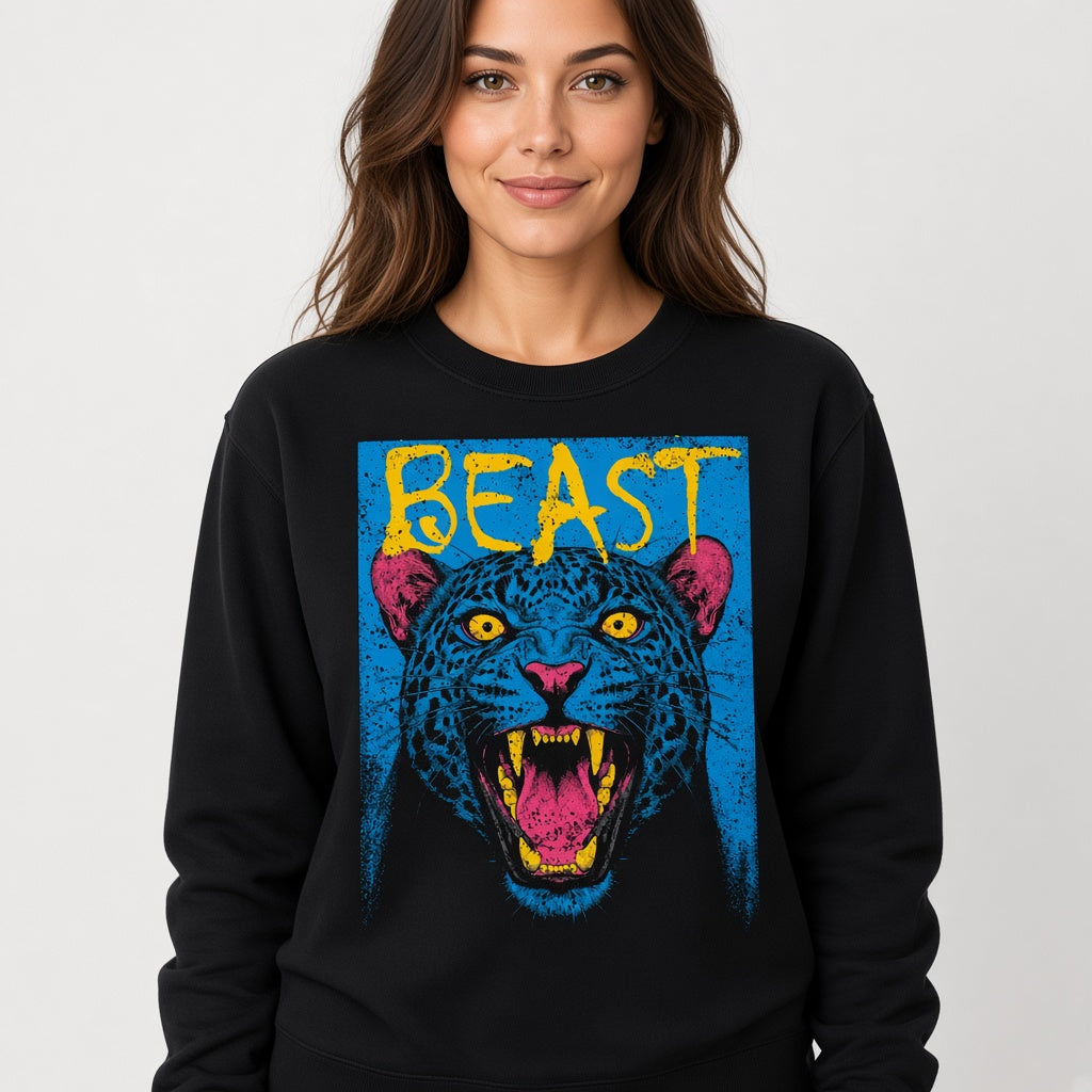 Beast Black Panther Grunge Animal Sweatshirt