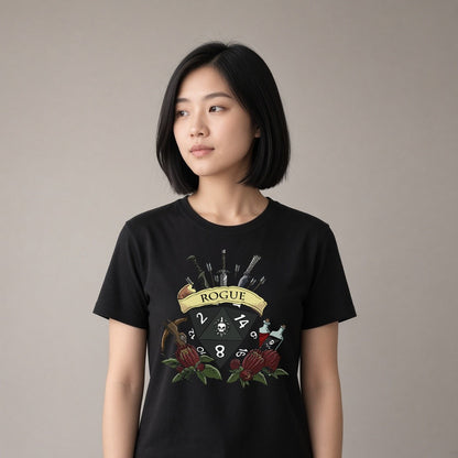Rogue Dice Crest T-Shirt for D&D Players