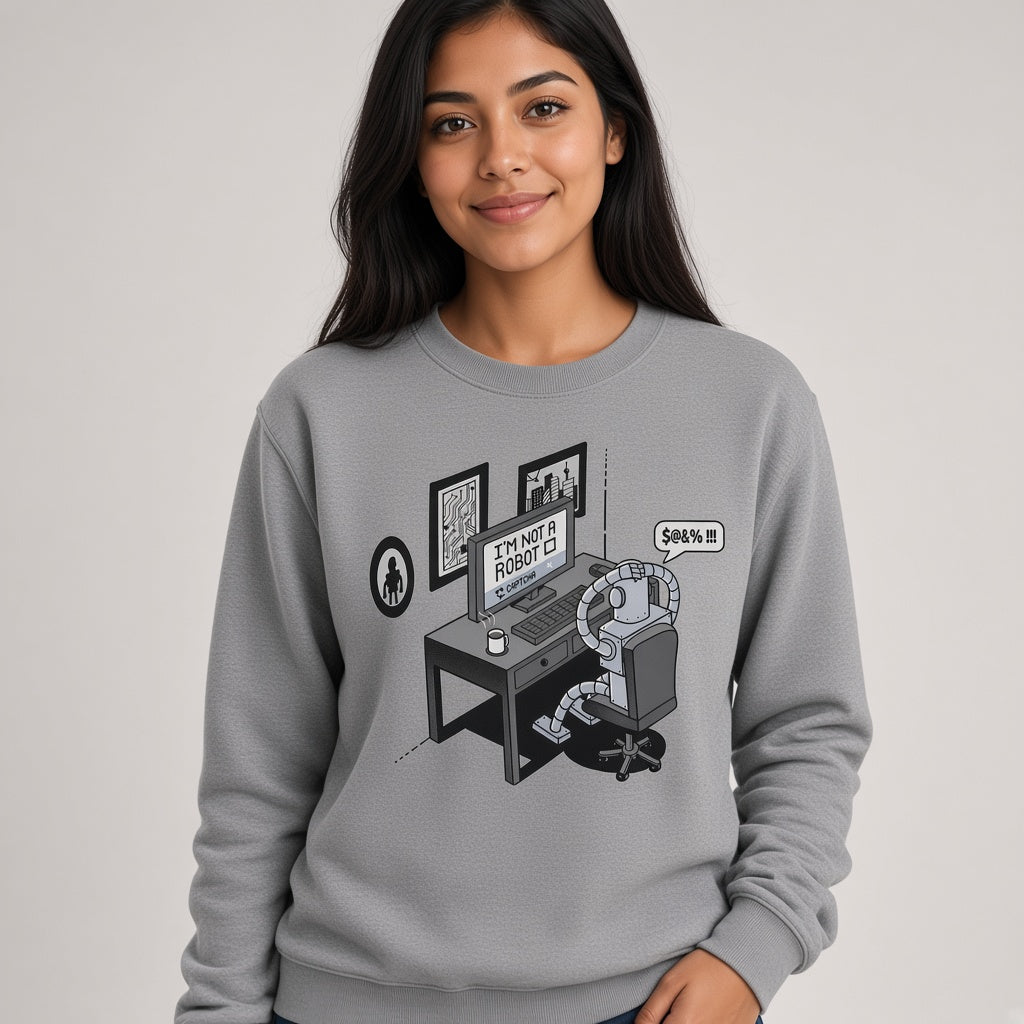 I'm Not a Robot Captcha Funny IT Humor Sweatshirt