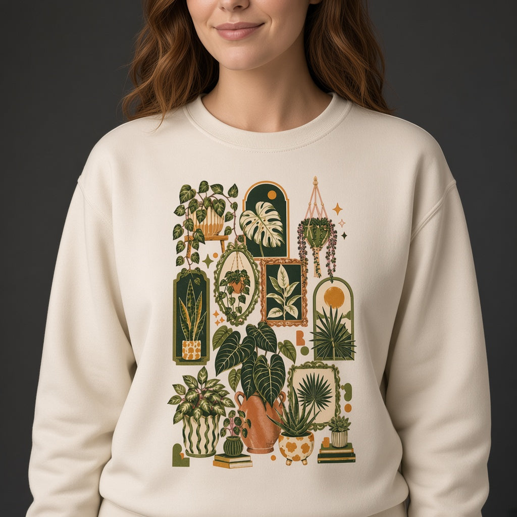 Houseplant Sweatshirt for Plant Lovers