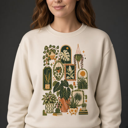 Houseplant Sweatshirt for Plant Lovers