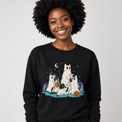 sweatshirt Spooky halloween phantom cats