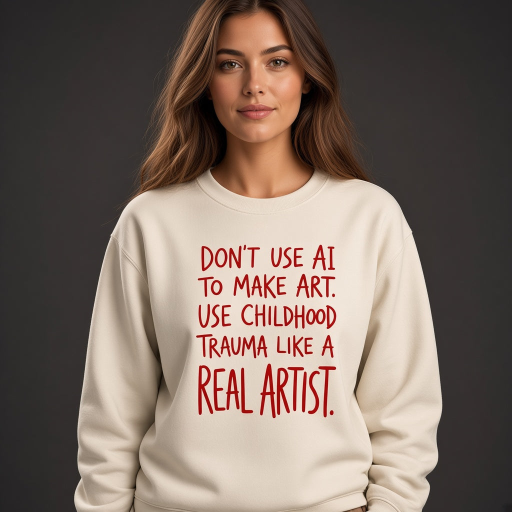 Don't Use AI to Make Art Funny Sweatshirt