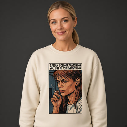 Watching You Use AI Funny Comic Sweatshirt