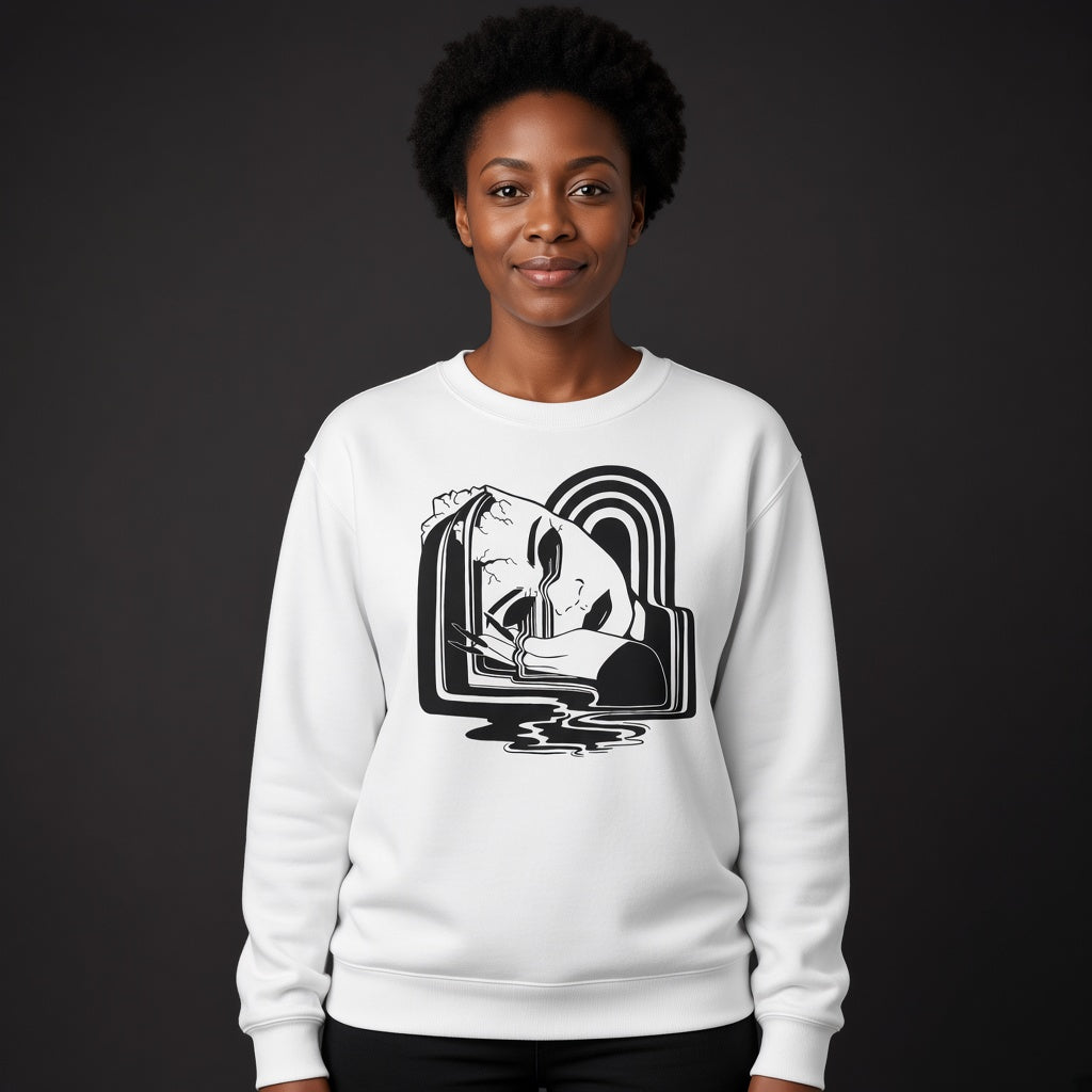 Broken female headsweatshirt, funny sweatshirt, graphic shirts, unisex tshirt, printed sweatshirt